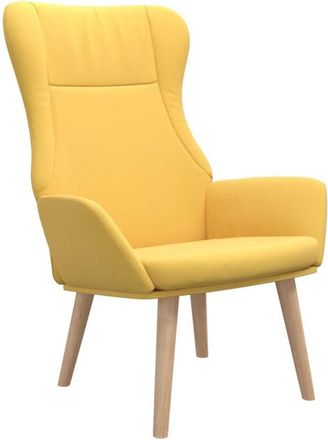 Nova Sillón de relax de tela amarillo mostaza vidaXL