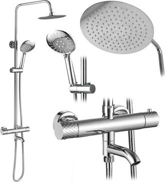 Rea Conjunto De Ducha Y Ba&ntilde;o Rea Lungo Diamond Chrome Termostat