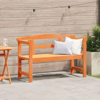 Berkfield Home Outdoor Bench Acacia 119x76x44 cm Solid Wood Pine in Brown | Size: 119 x 76 x 44 cm