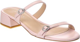 Stuart Weitzman Ginger Xtal Block 35 Leather Sandal