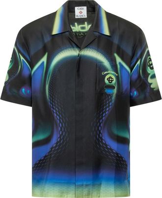 Casablanca Black Regular Printed Shirt