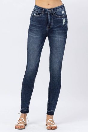 Judy Blue High-Waisted Tummy Control Skinny Jeans In Dark Wash