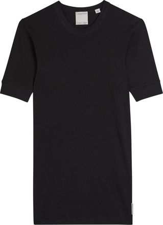Calvin Klein Aubriella ribbed T-shirt - women - Cotton/Elastane - S - Black