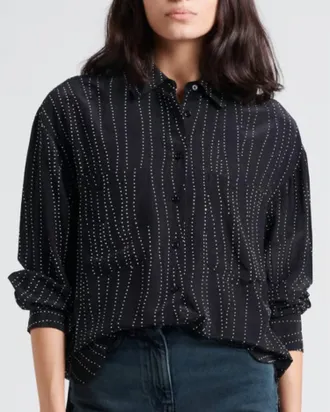 Iro Zefiro Studded Shirt In Black