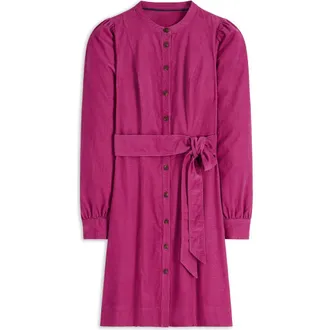 Boden Bre Belted Corduroy Shirtdress in Rich Magenta at Nordstrom Rack, Size 14