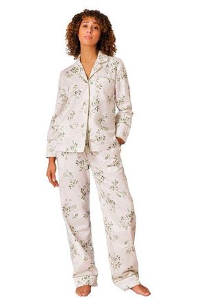 Christy Luxury Sateen Pyjamas in Green at Nordstrom, Size X-Large