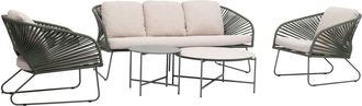 Hesperide Conjunto De Muebles De Jard&iacute;n Belano 5 Plazas - Verde Laurel - Hesp&eacute;ride