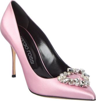 Sergio Rossi Godiva Precious 90 Satin Pump