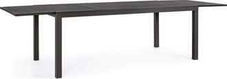 BIZZOTTO Hochwertiger, ausziehbarer Gartentisch Hilde 200-300 x 100 cm - Anthrazit