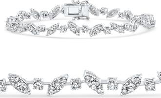 Pompeii3 3.70Ct 14k White Gold Diamond Tennis Bracelet 7 Lab Grown