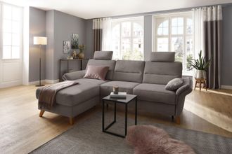 HOME AFFAIRE Ecksofa »Westerland L-Form« Federkern-Polsterung, wahlweise mit Bettfunktion, Bettkasten