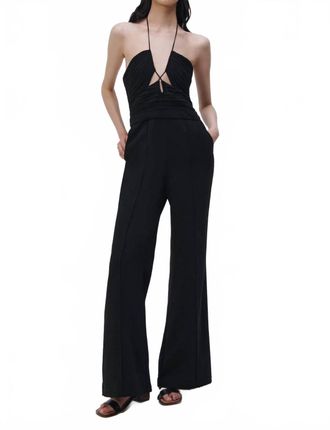 Jonathan Simkhai Gala Plisse Jumpsuit In Black