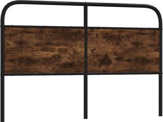 vidaXL Cabecero De Acero Y Madera De Ingenier&iacute;a Roble Ahumado 160 Cm Vidaxl