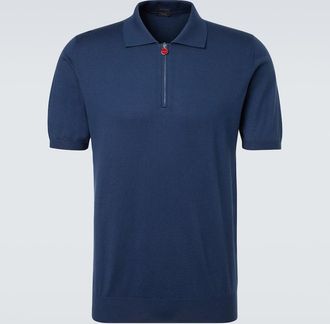 Kiton Cotton half-zip polo shirt