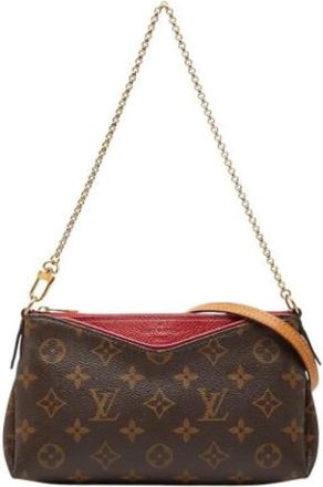 Louis Vuitton Pre-owned Pallas Clutch - Dames - Vintage Schoudertas - Bruin - ONE Size - Vintage