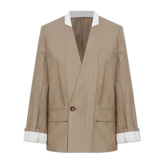 Victoria Beckham Blazers, female, Beige, Size: 2XS Darted Blazer