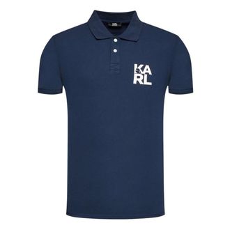 Karl Lagerfeld Polo Shirts, male, Blue, Size: XL polo Cotton
