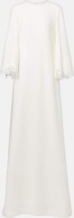 Oscar De La Renta Caftano in georgette di misto seta con pizzo