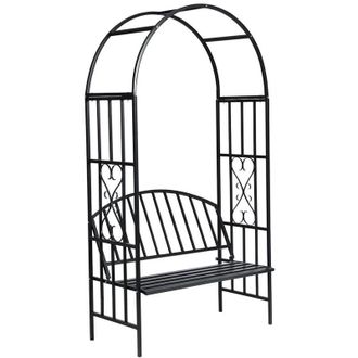 vidaXL Arco De Rosas Con Banco Vidaxl