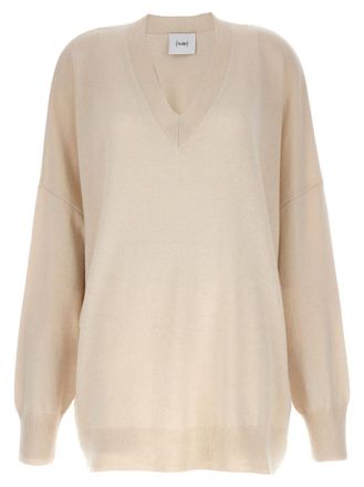 Nude Off White V Neck Sweater