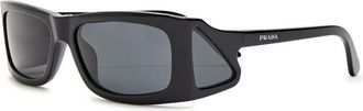 Prada Runway Rectangle-frame Sunglasses - Black - One Size