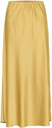 Saint Tropez Elegante Maxi Rok Fall Leaf - Dames - Midirokken - Beige - 2XL - Rokken