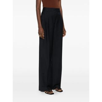 R&oacute;he Front Pleats Trousers - Blue