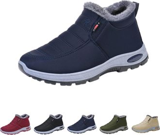 Generic Waterproof Winter Boots For Women Men uk, Arch Support Fleece Lined Snow Boots Non Slip Fur Mid Calf Sneakers Ankle Booties Soft Warm Short Boot Outdo