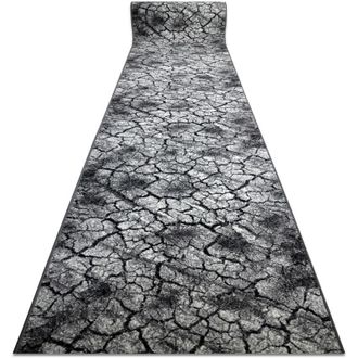 RugsX Passatoia silver Terra terreno screpolato grigio 100cm grey 100x400 cm