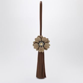 Miu Miu Cognac-colored nappa trick with flower detail