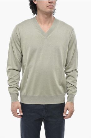 Paolo Pecora Extra-Fine Virgin Wool V-Neck Sweater size 3xl