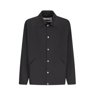 Jil Sander Logo Jacket - male - Jil Sander - Light Jackets - Black - XL - Jackets