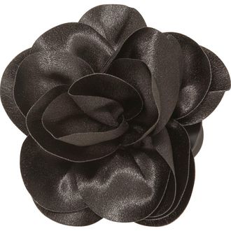 Jennifer Behr Rosie Silk Blend Claw Clip in Black at Nordstrom