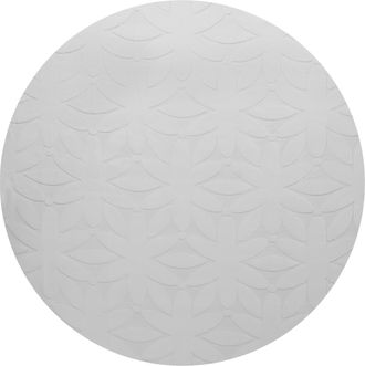 Beliani Alfombra Redonda Decorativa De Jacquard 160 Cm Gris Claro Hood