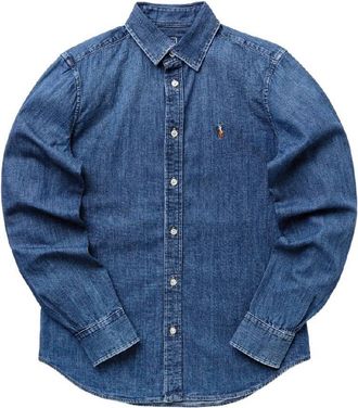 Polo Ralph Lauren Regular Fit Cotton Denim Shirt, Size 0