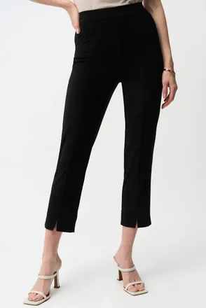 Joseph Ribkoff Silky Knit Pull On Crop Pants In Black
