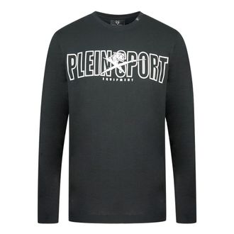Plein Sport Bold Branded Logo Black Long Sleeved T-Shirt