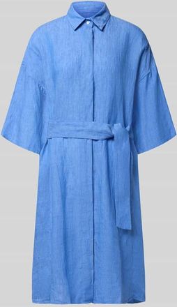 0039 Italy 0039 Italy Leinenkleid aus reinen Leinen Modell Derby in Bleu, Gr&ouml;&szlig;e XXL