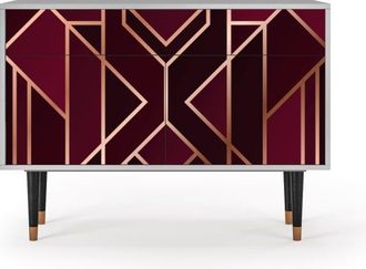 StoryZ Aparador burdeos 2 cajones y 2 puertas L 115 cm