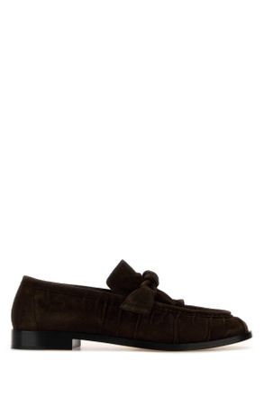 Bottega Veneta Dark Brown Suede Astaire Loafers