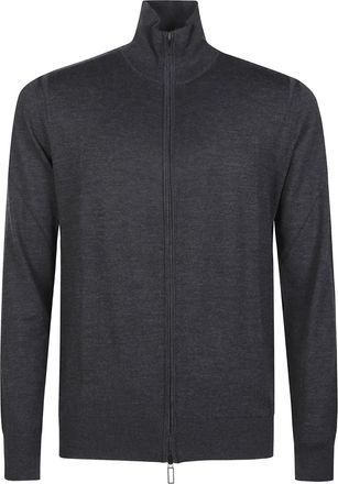 Paolo Pecora Cardigan in maglia con zip - Grigio