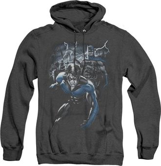 Gildan Batman Dynamic Duo Adult Heather Hoodie / Hooded Sweatshirt