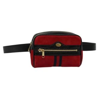 Gucci Pre-owned Suede crossbody-bags - Dames - Pre-owned - Rood - Maat: ONE Size Su&egrave;de