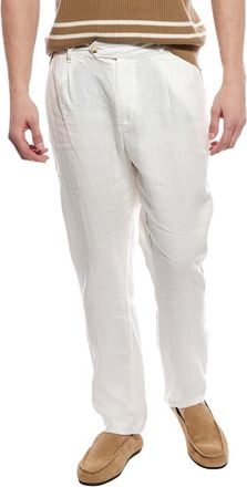Onia Linen Tapered Pleated Trouser