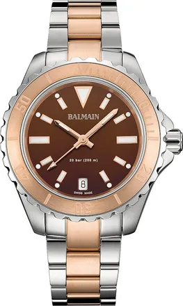 Balmain Ophrys Watch, 34.5mm in Brown/stainless Steel at Nordstrom