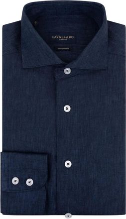 Cavallaro Heren, Overhemden, Blauw, Maat: 3XL