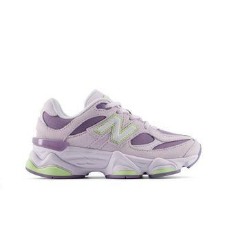 New Balance Ni&ntilde;os 9060 Lace en Morado/Verde, Talla 32.5