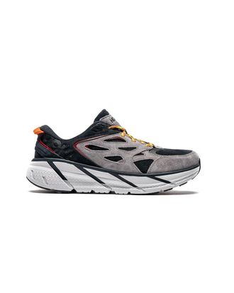 Hoka One One Clifton L Suede 1122571-BLRK Sneakers Black Running Shoes