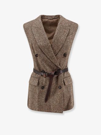 Brunello Cucinelli Gilet in misto lana vergine - BRUNELLO CUCINELLI - gender_Woman