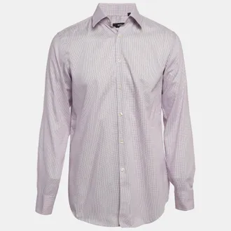 HUGO BOSS Boss By Hugo Boss Purple Checks Cotton Julen Shirt